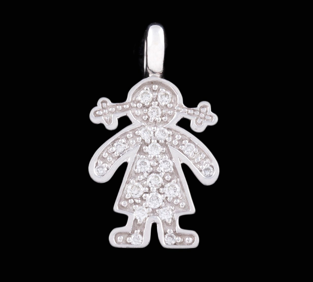 TOUS SWEET DOLLS PENDANT WITH DIAMONDS IN 18 KT GOLD Mad…