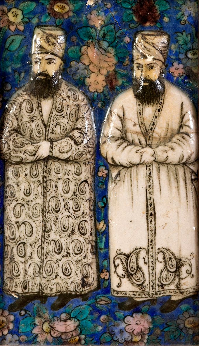 Null Fragment de carreau aux dignitaires Qajar
Iran, Art qâjar, vers 1850
Fragme&hellip;