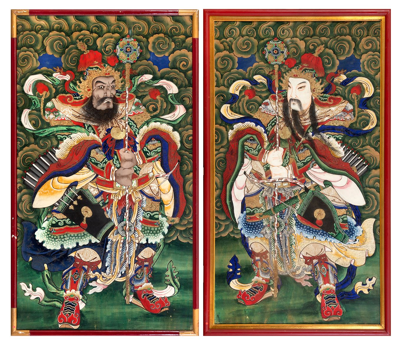 Null Chine, fin de la période Qing (1644-1912)
Paire de peintures sur soie repré&hellip;