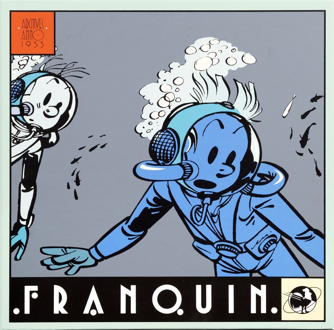 Franquin : Spirou, portfolio "Le Repaire de la murène" n°HC 40/50, signé (Ed. Ar&hellip;