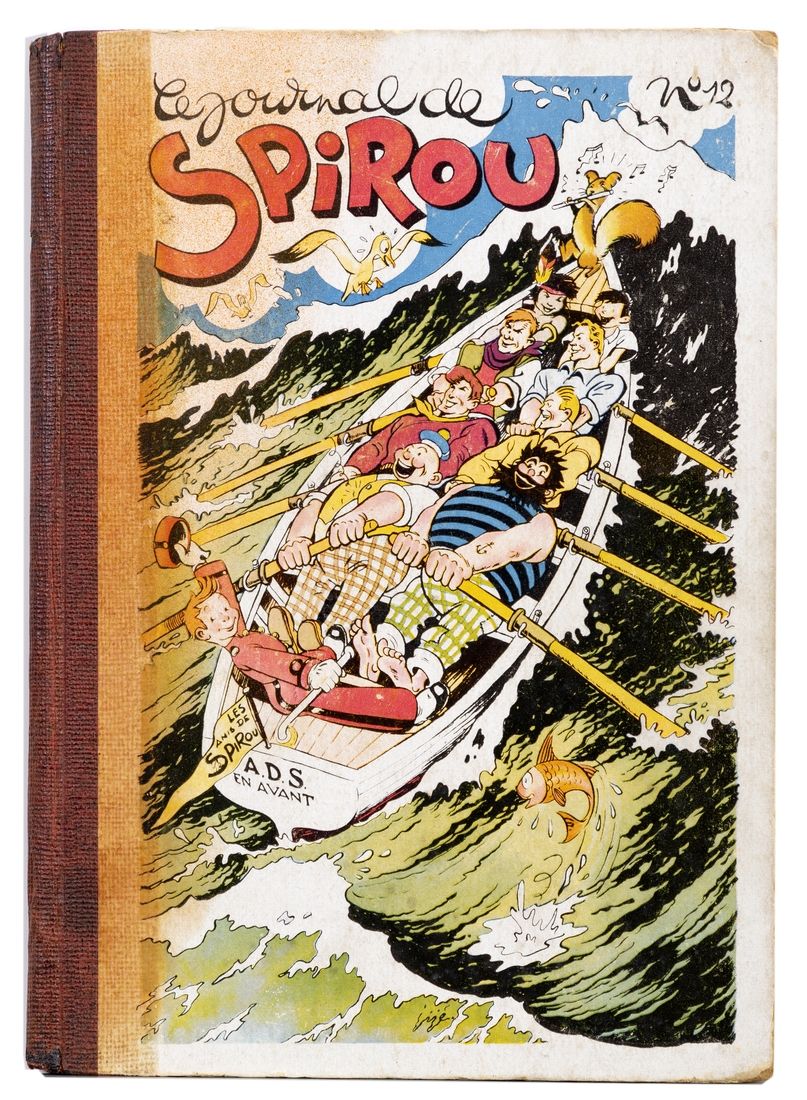 Spirou : Reliures éditeur n°12 et 13. Ensemble de 2 recueils. Très bon état.