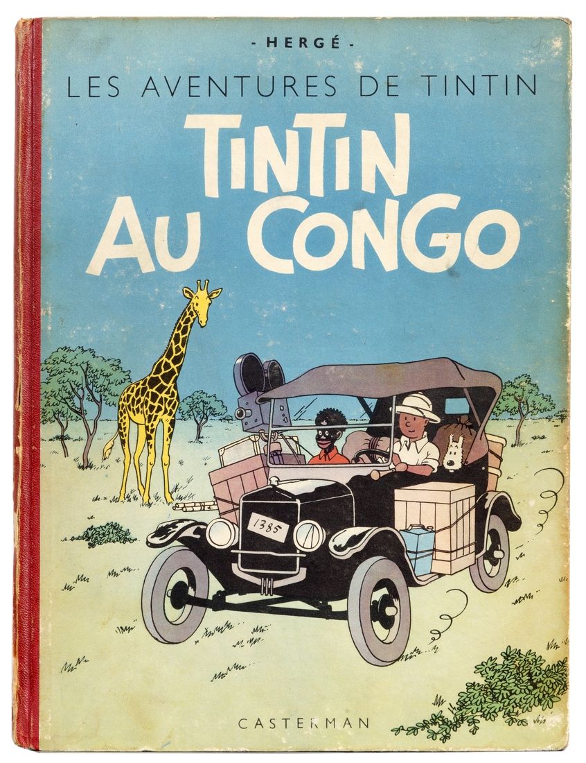 Tintin : Tintin au Congo, édition de 1947 (B1, 1947). Album signé par Hergé. Bon&hellip;