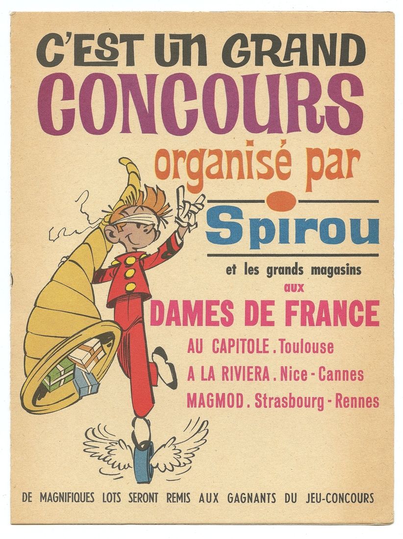 Spirou : Feuillet publicitaire "C'est un grand concours" de 1965 pour les grands&hellip;