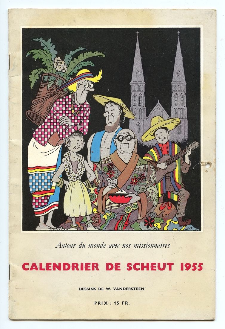 Vandersteen : Bob et Bobette, calendrier De Scheut 1955 racontant l'histoire de &hellip;