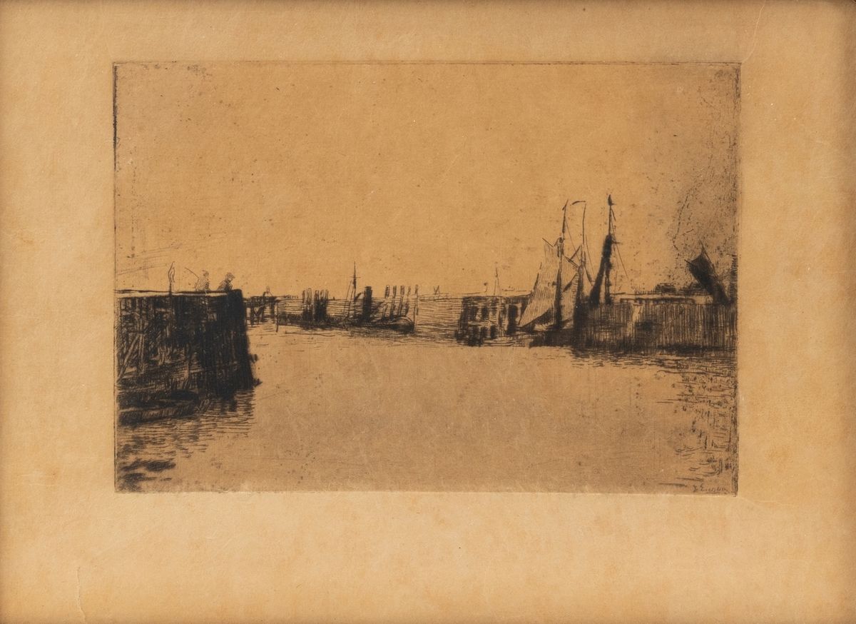 Null D'après James ENSOR (1860-1949)
Estacade, 1887 (Ostende)
Pointe-sèche
Signé&hellip;