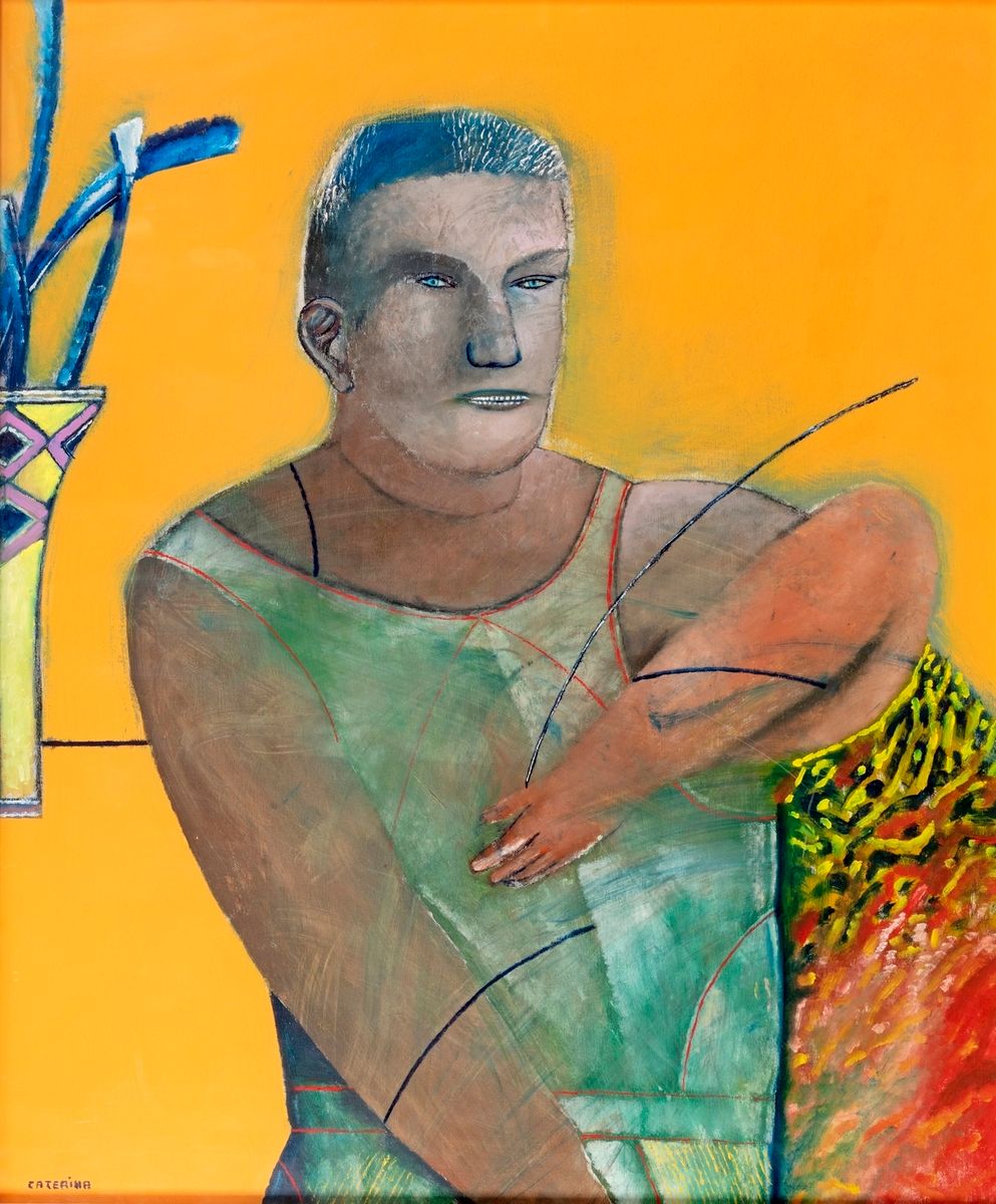 Null Dario CATERINA (1955)
Portrait d’homme sur fond jaune
Acrylique sur toile
S&hellip;