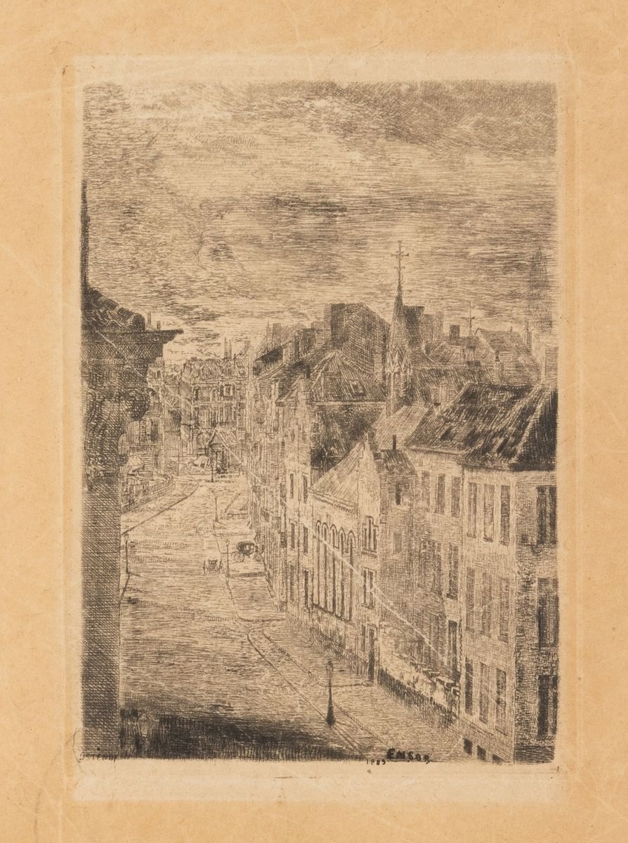 Null D'après James ENSOR (1860-1949)
Boulevard Van Iseghem, Ostende, 1889
Eau-fo&hellip;