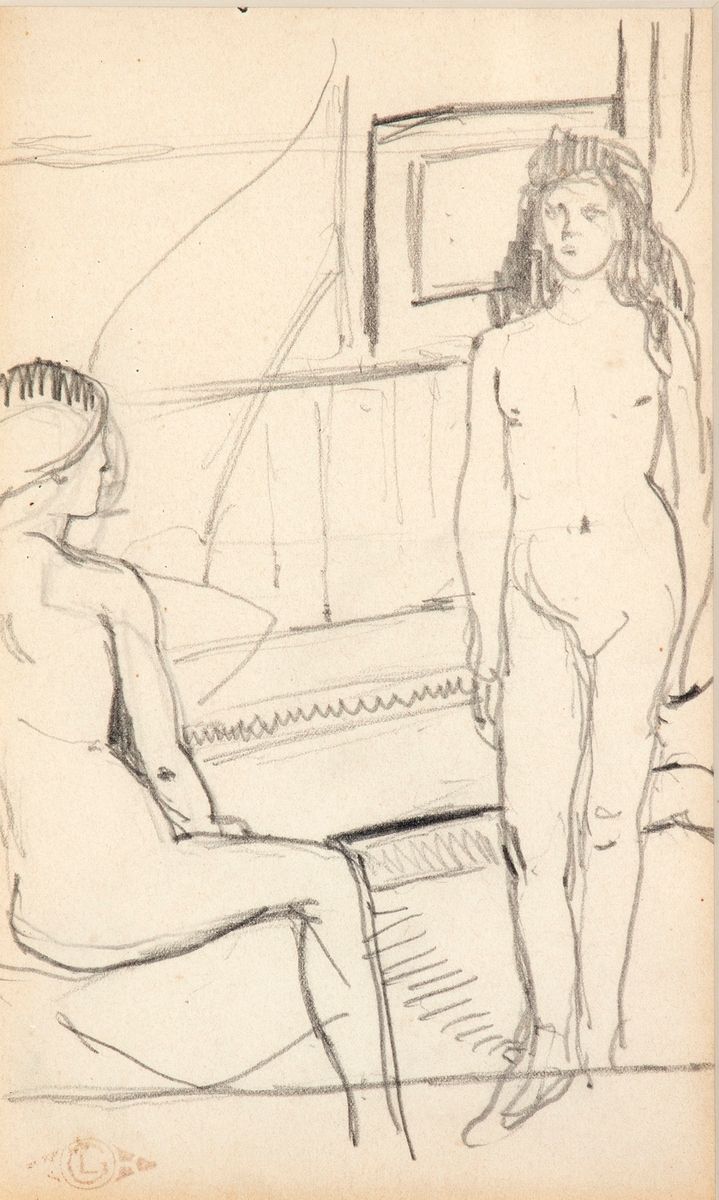 Null Georges LEMMEN (1865-1916)
Deux modèles nues
Crayon sur papier
Porte le cac&hellip;