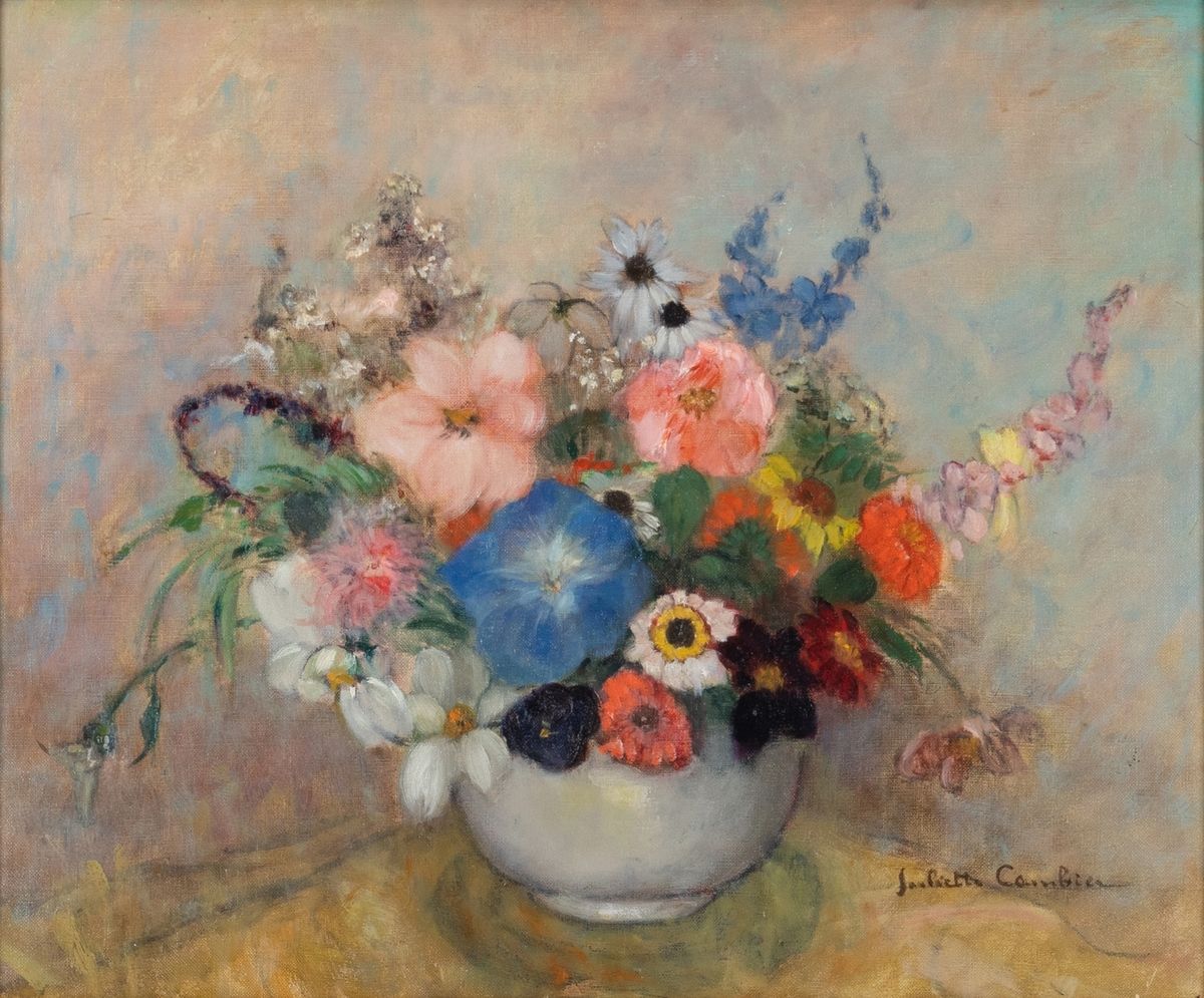 Null Juliette CAMBIER (1879-1963)
Fleurs, circa 1954
Huile sur toile
Signé en ba&hellip;