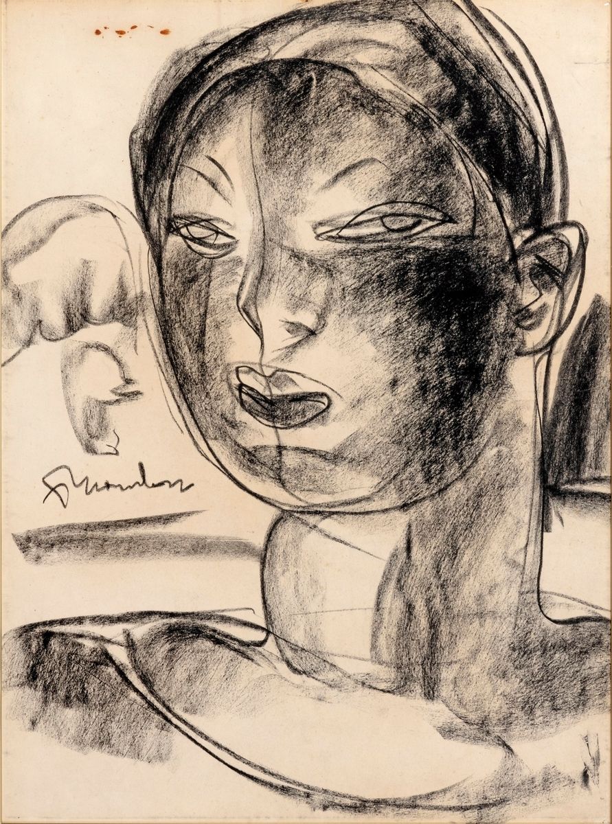 Null Auguste MAMBOUR (1896-1968)
Portrait d’africaine
Fusain sur papier marouflé&hellip;
