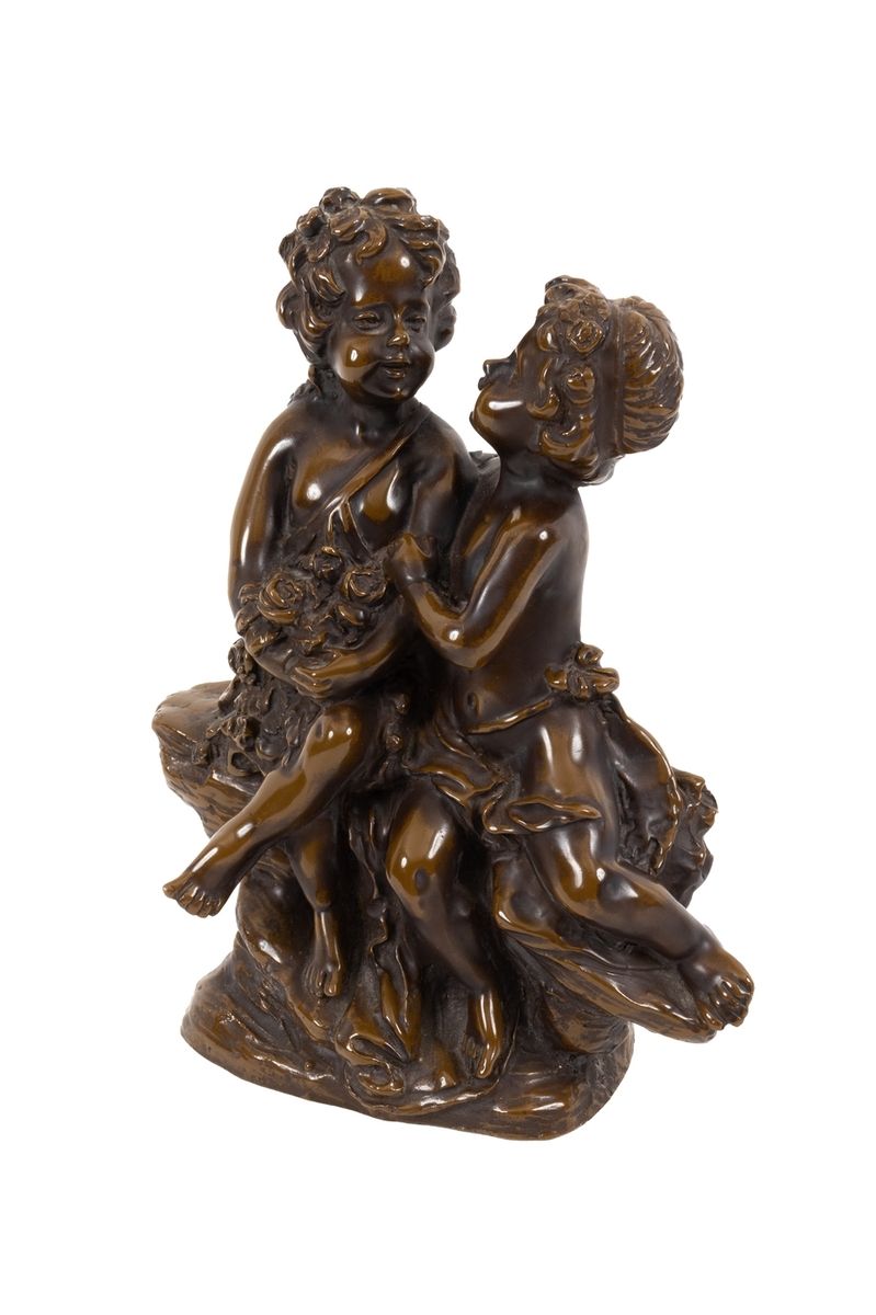 Null 在奥古斯特-莫罗（后期铸造）之后
儿童夫妇
棕色铜锈的铜器
高度：18.5厘米