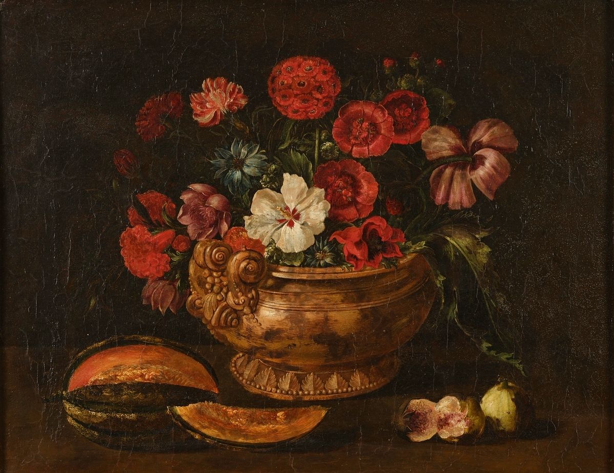 Null Jacques LINARD (Troyes, 1597 - Parigi, 1645)
Fiori in un vaso da orefice, m&hellip;