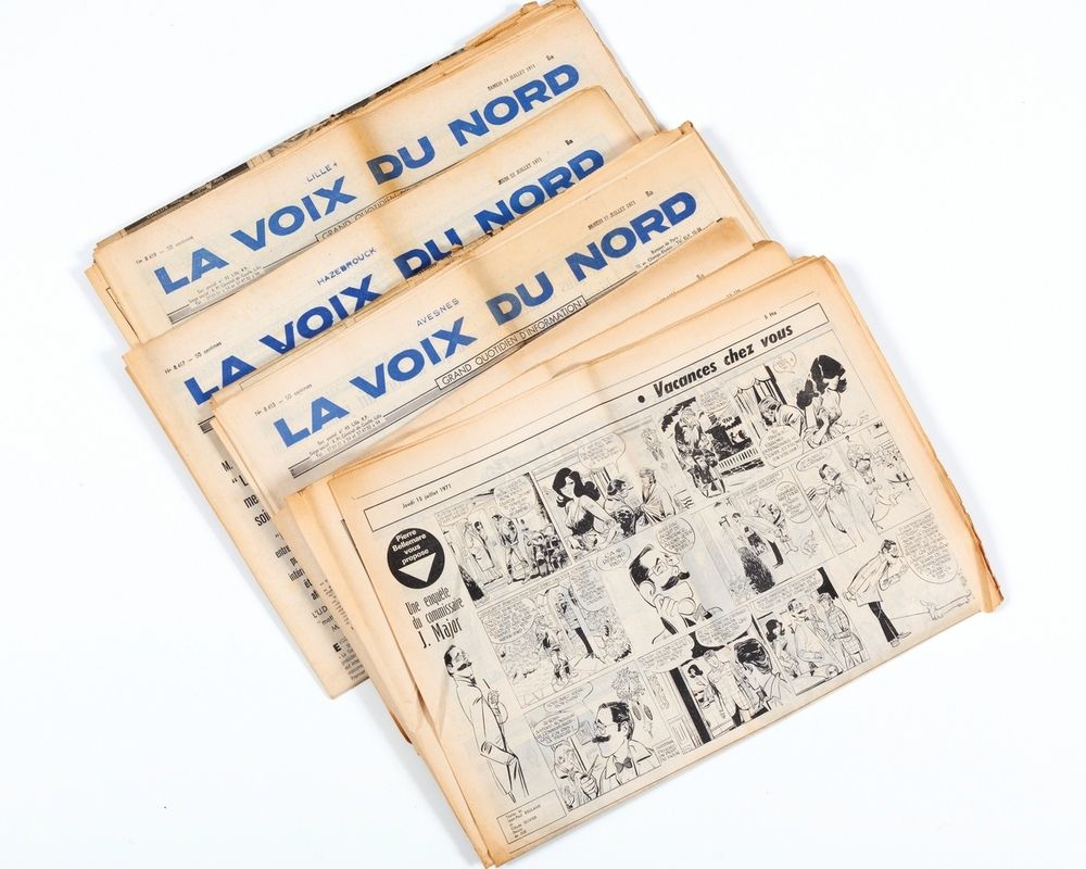 Voix du Nord : Les Enquêtes du Commissaire Major，1971年7月15日至1973年7月14日期间的61份日报，其&hellip;