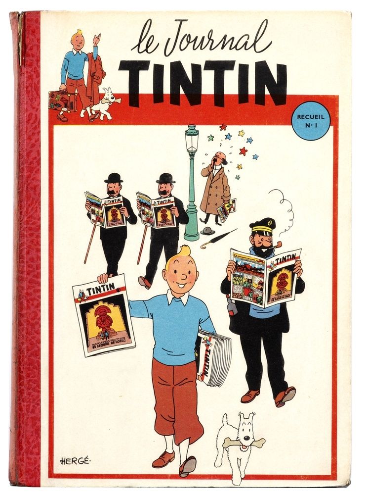 Tintin : Legatura dell'editore francese n°1 (1° numero del 28 ottobre 1948). Ott&hellip;
