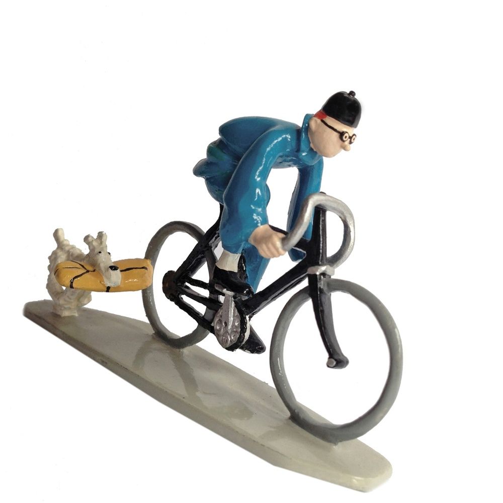 Hergé : PIXI : Tintin, 4524, à vélo, Le Lotus bleu, 1992, 2000 ex., 10 cm, BC.