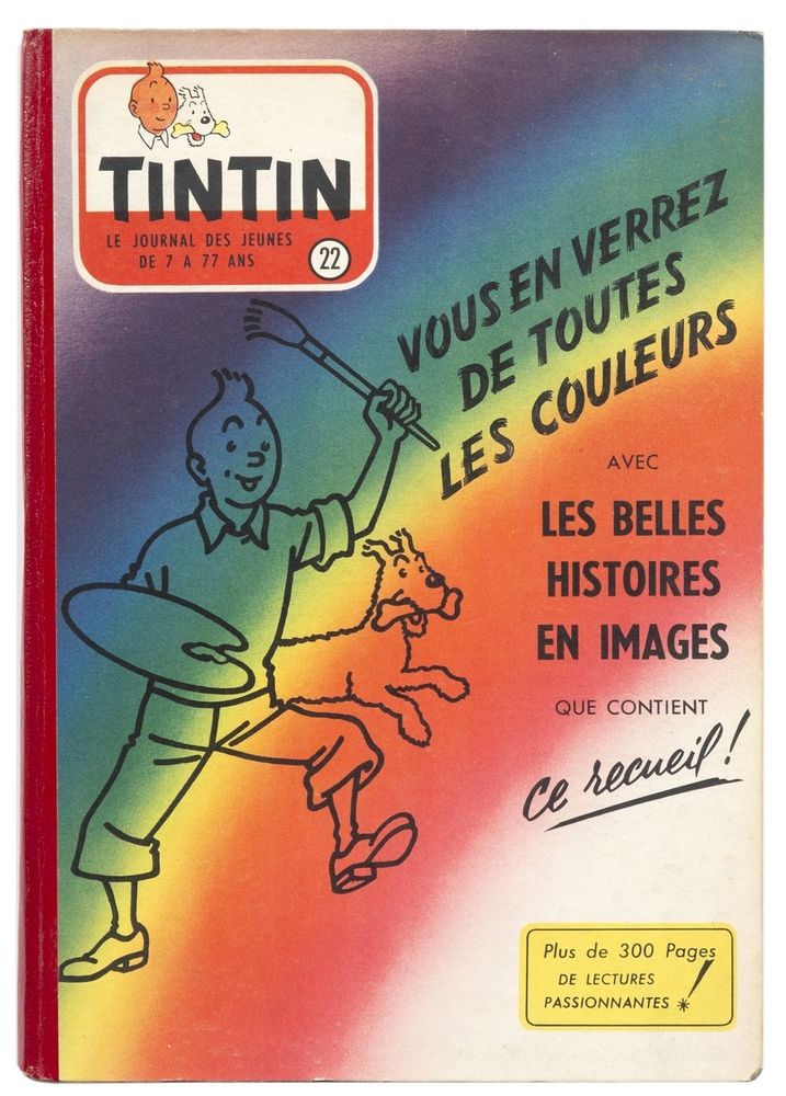Tintin : Reliures éditeur françaises n°22 à 25. Ensemble de 4 recueils. Très bon&hellip;