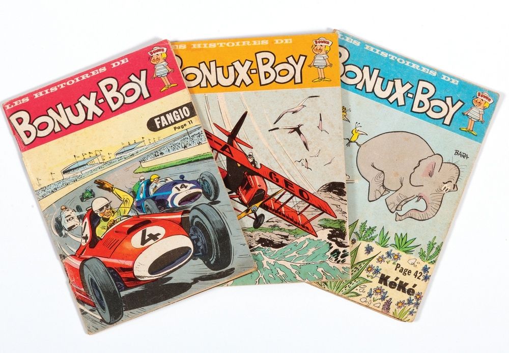 Bonux-Boy : 1960年5月至7月，第1至3期。包含由Jijé、Benoît Gillain、Bara、Will、Peyo绘制的完整故事。罕见。状况良&hellip;