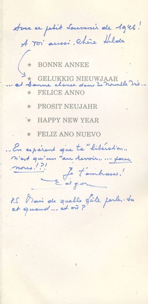 Jacobs : La Guerre des Mondes, tarjeta de felicitación con 9 líneas manuscritas &hellip;