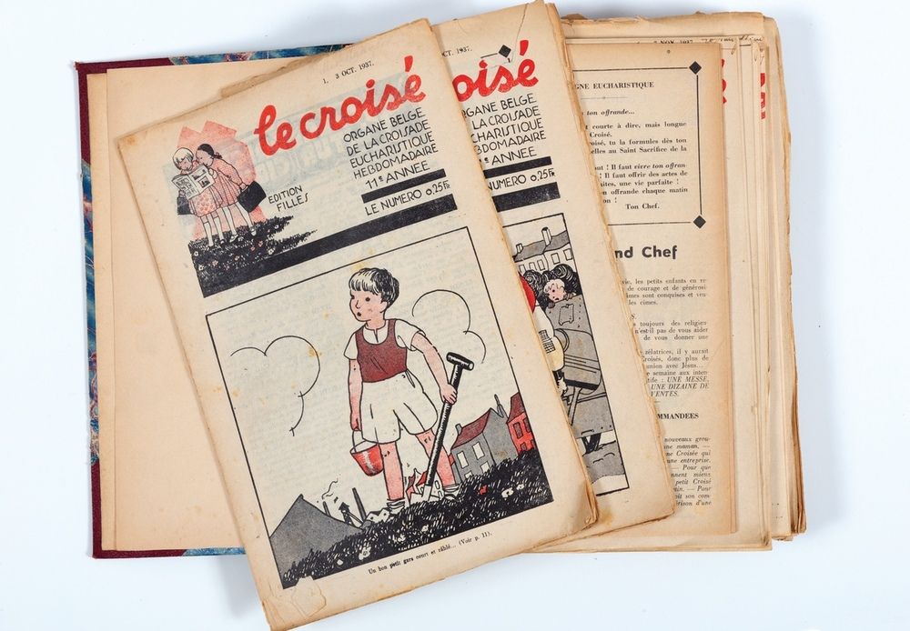 Croisé : 1937年10月3日至1938年9月25日的业余装订。包括 "乔乔的新冒险 "的开头和吉杰的几个封面。1至3、6、8至10、12（x2）、21&hellip;