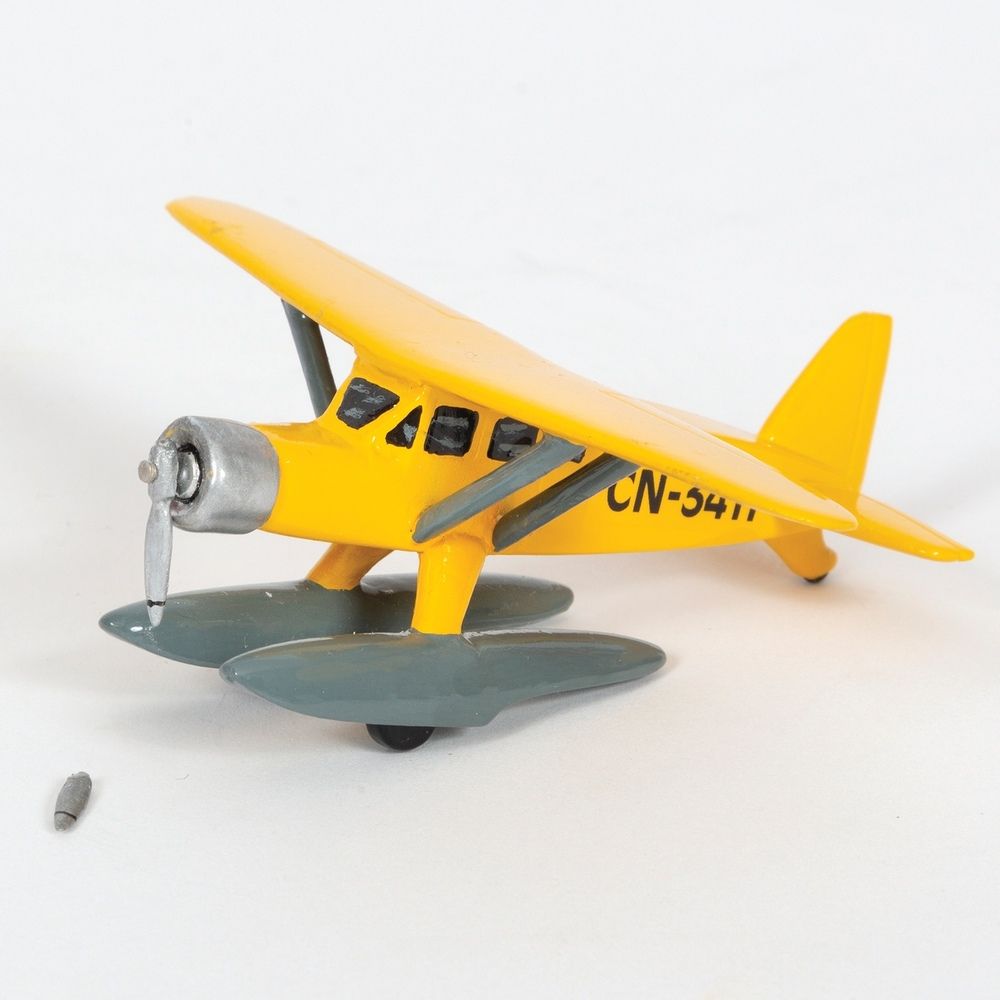 Hergé : PIXI：丁丁，神话之物，5612，黄色水上飞机，金爪蟹，1996年，1550份，7厘米，BC。螺旋桨断裂，但有碎片存在。