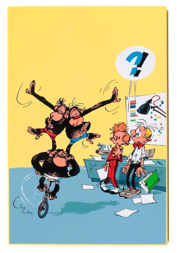 Franquin : Spirou, placca smaltata "Bravo les brothers" n°39/60, l'Emaillerie be&hellip;