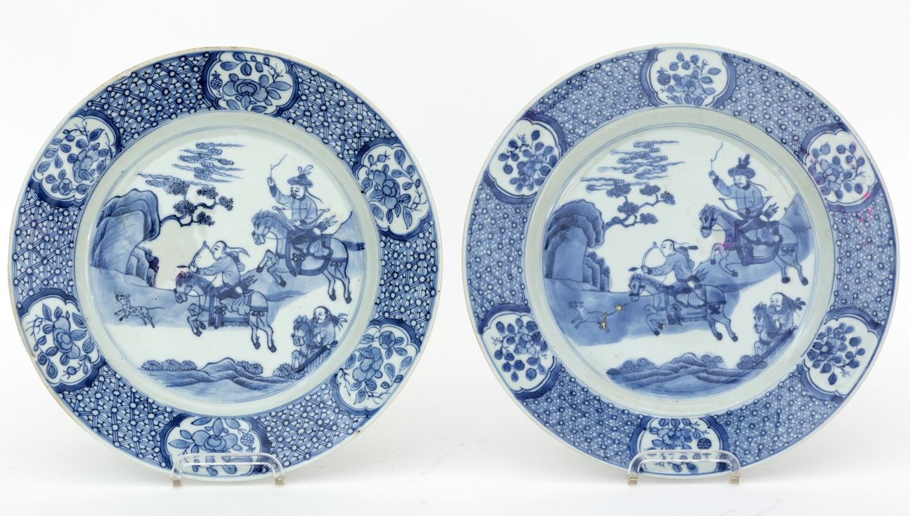 Null China, Kangxi period (1662-1722)
Pair of porcelain dishes decorated with bl&hellip;