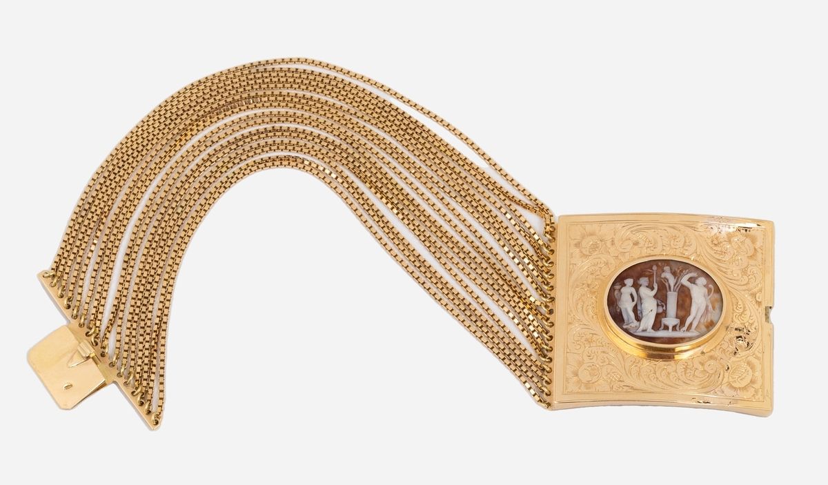 Null Bracelet du début du XIXe siècle en or jaune 18k (750 millièmes) présentant&hellip;