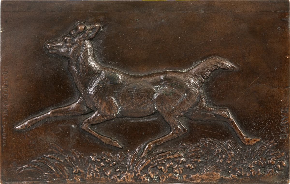 Null Antoine Louis BARYE (1796-1875)
Cerf de Virginie
Bas-relief en bronze à pat&hellip;