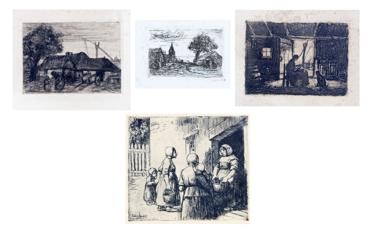 Null Jakob SMITS (1855/56-1928)
Ensemble comprenant quatre gravures à l'eau-fort&hellip;