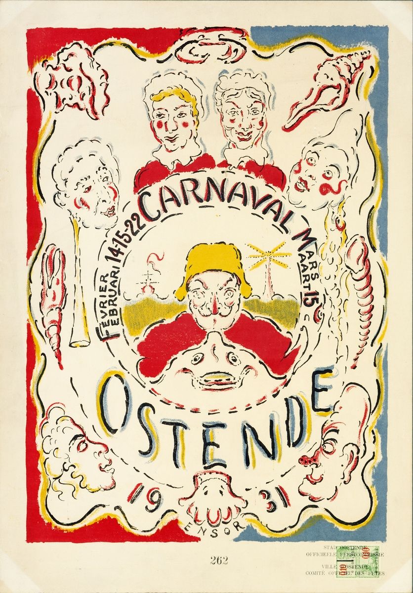 Null James ENSOR (1860-1949)
Carnaval Ostende, 1931
Lithographie en couleurs
Sig&hellip;