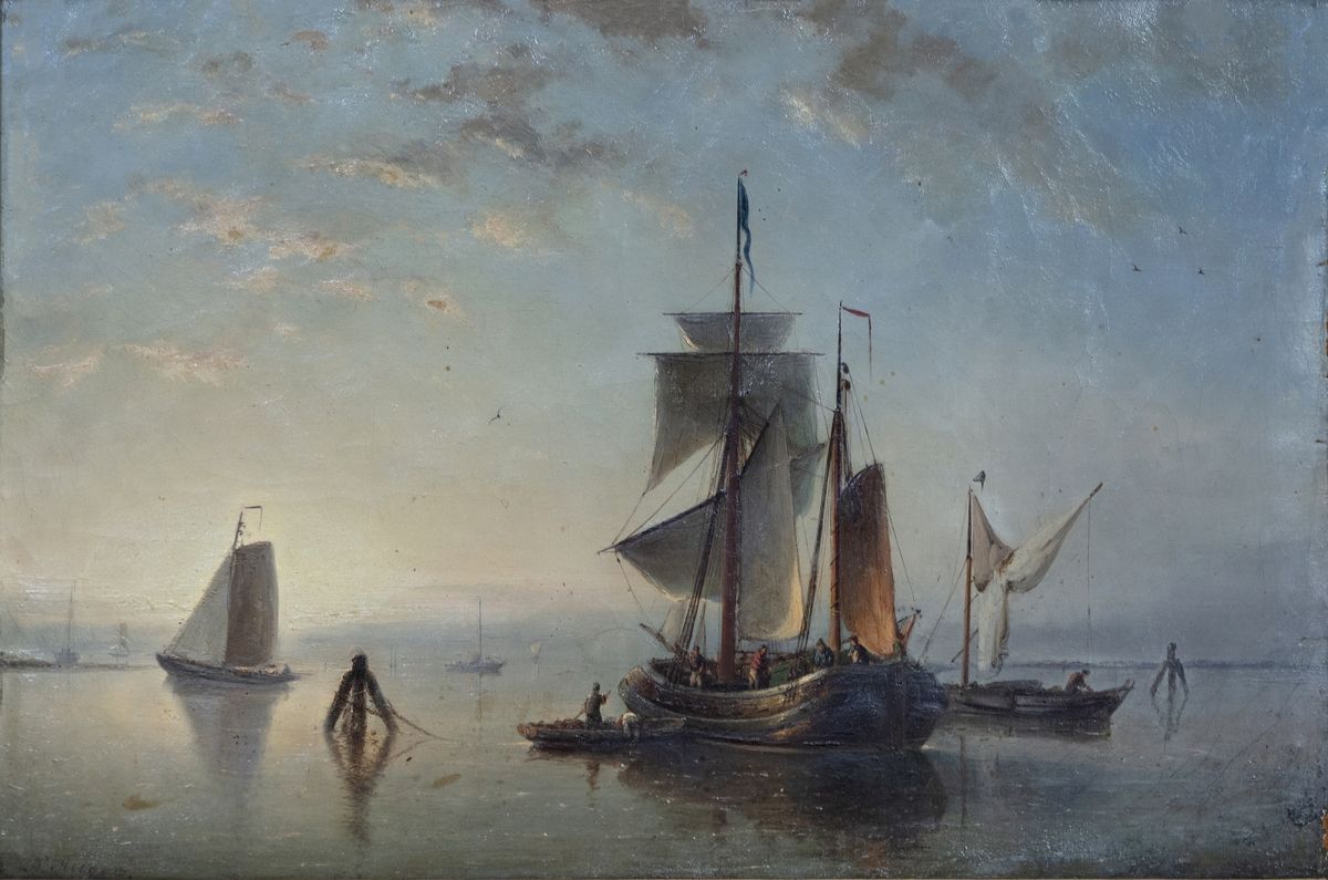Null Nicholaas RIEGEN (1827-1889)
Marine
Huile sur toile
Signé en bas à gauche: &hellip;