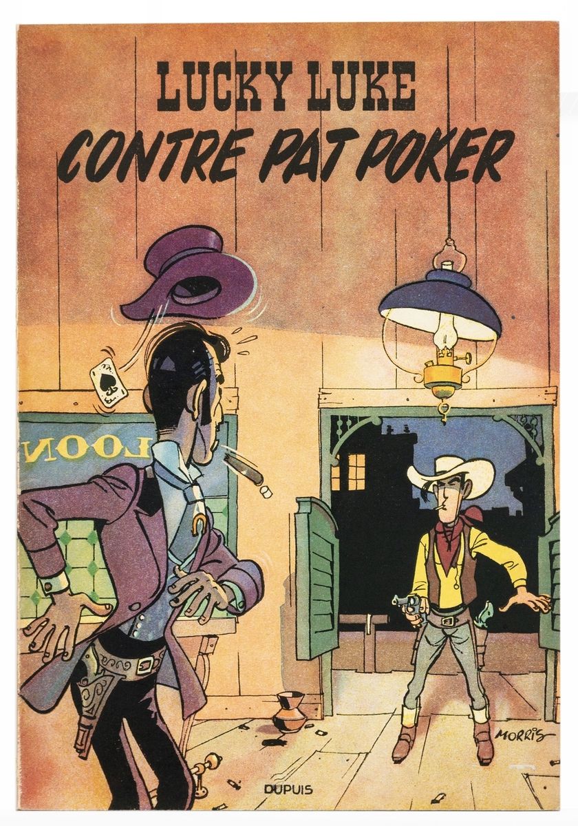 Lucky Luke : Lucky Luke contre Pat Poker, original edition of 1953. Near mint co&hellip;