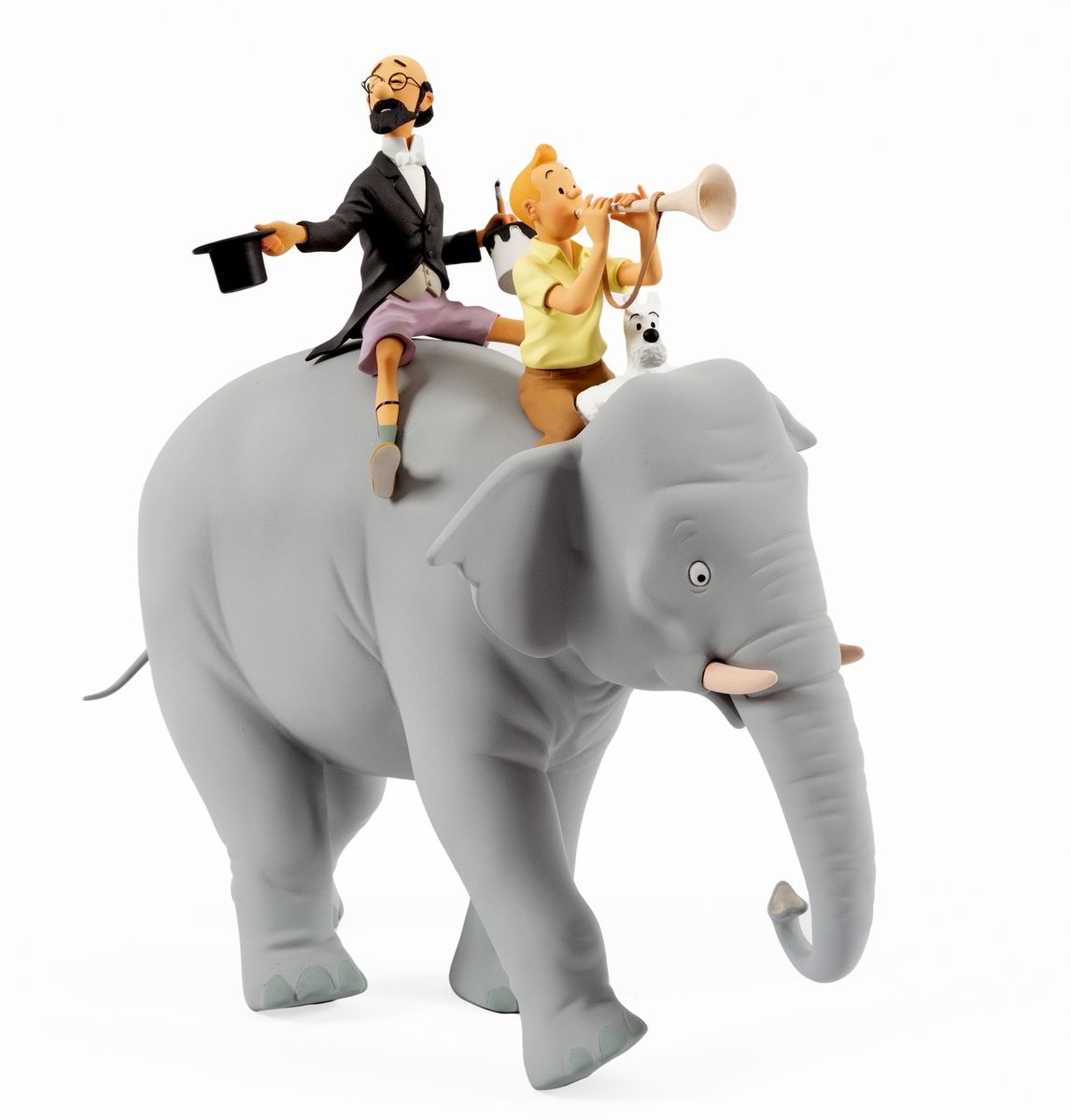 Hergé : MOULINSART FARIBOLES 10 : Tintin, Snowy, Professor Cyclone sull'elefante&hellip;