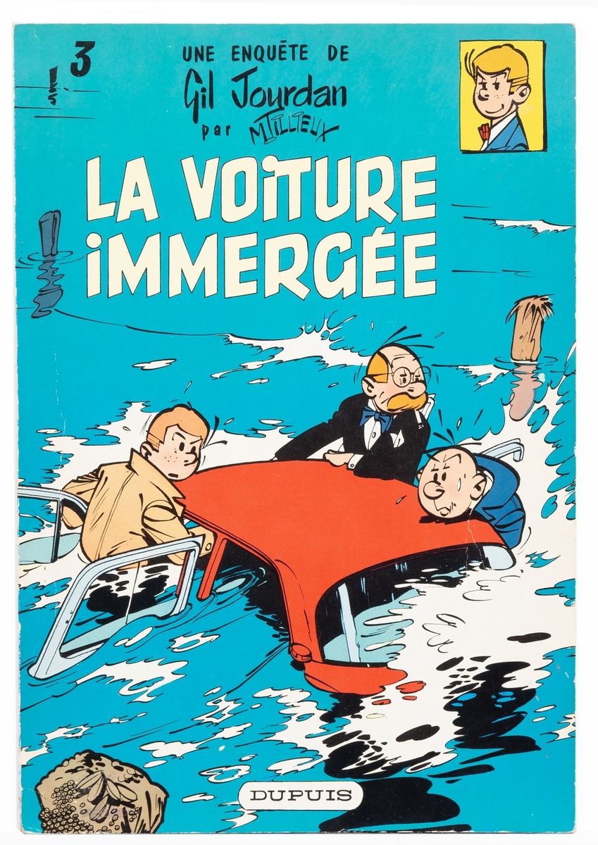 Gil Jourdan : La Voiture immergée, original edition of 1960. Very good condition&hellip;