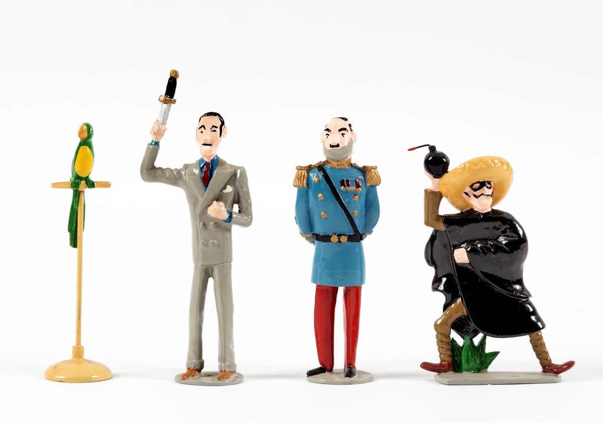 Hergé : PIXI: Tintin, 4411, 1a serie, Generale Alcazar, Ramon Bada, il pappagall&hellip;