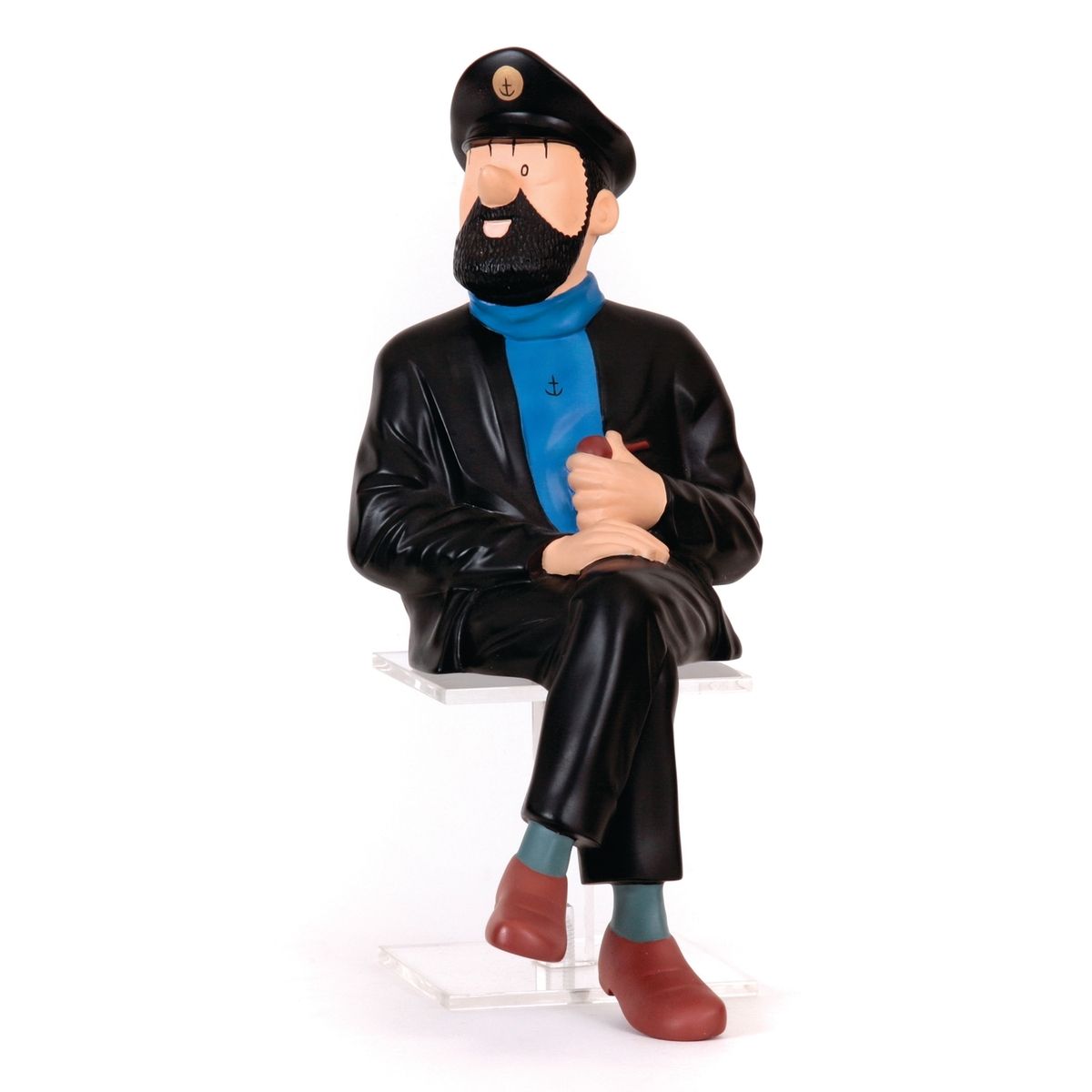 Hergé : LEBLON-DELIENNE : Tintin assis, Haddock (46), 1992, +/- 2800 ex., 31 cm.&hellip;