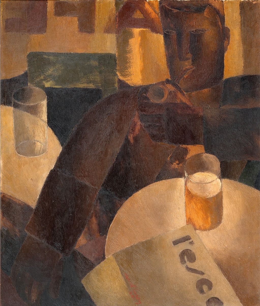 Null Marcel CARON (1890-1961)
Le fumeur de pipe au café, 1926
Huile sur toile ma&hellip;