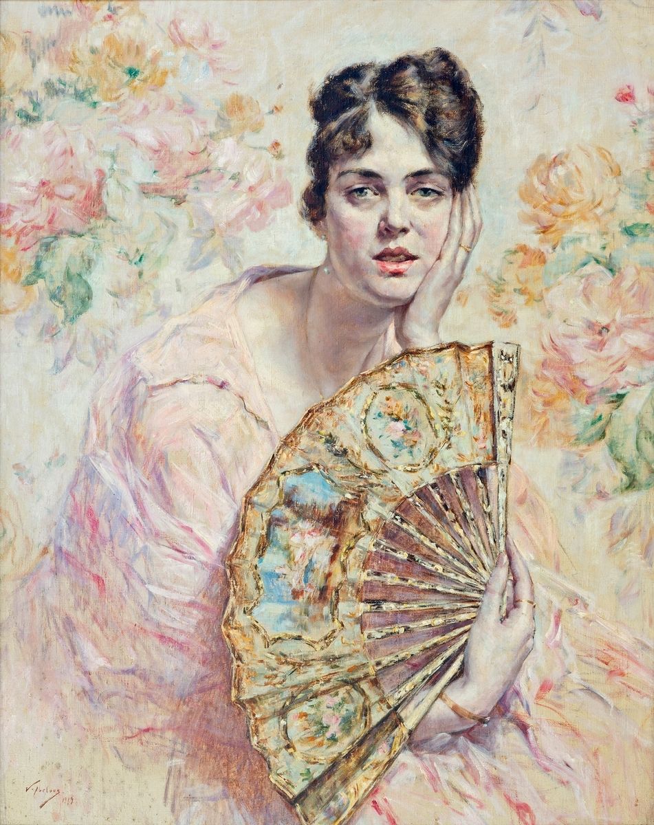 Null Victor ABELOOS (1881-1965)
Portrait de femme à l'éventail, 1919
Huile sur t&hellip;