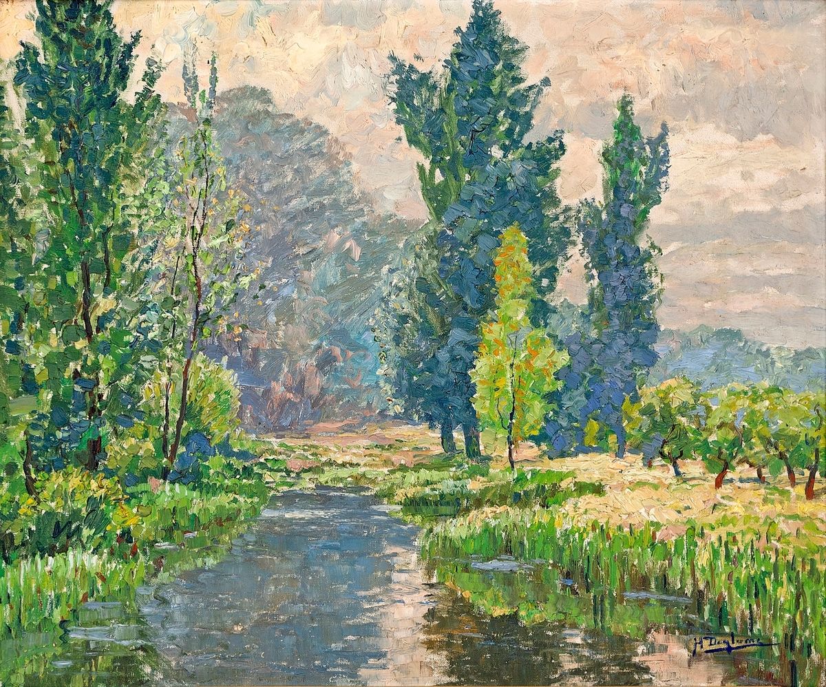 Null Henri DEGLUME (1865-1940)
Vue d'un étang
Huile sur toile
Signé en bas à dro&hellip;