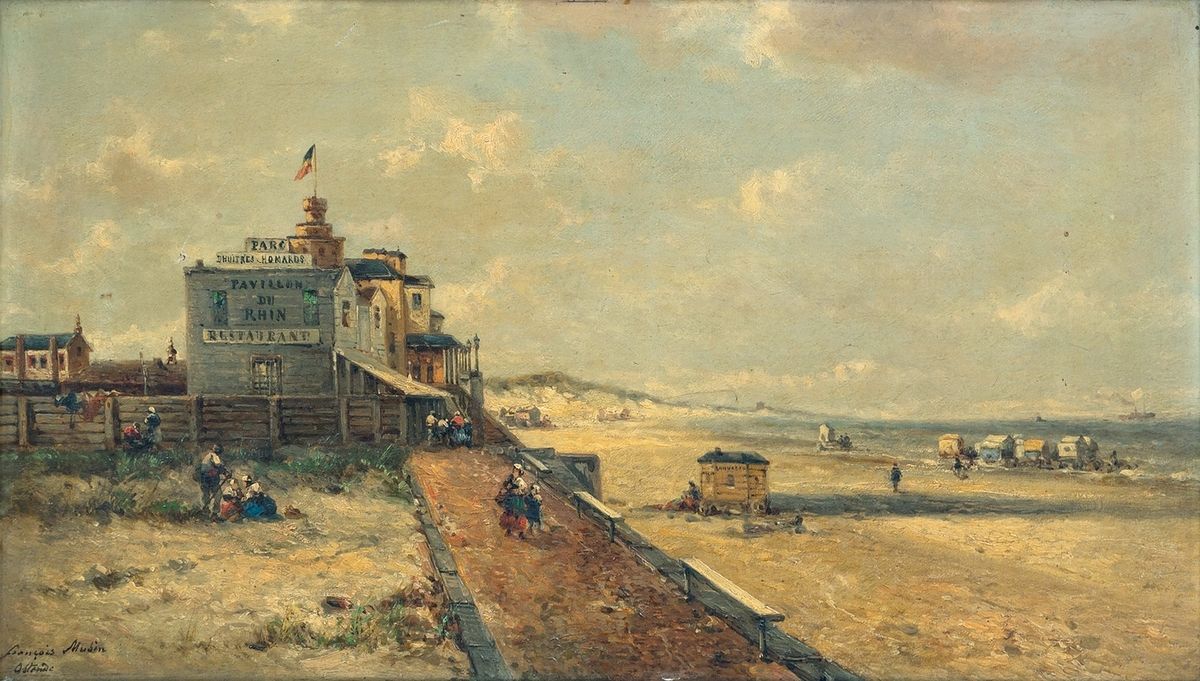 Null François Etienne MUSIN (1820-1888)
Ostende
Huile sur panneau
Signé et local&hellip;