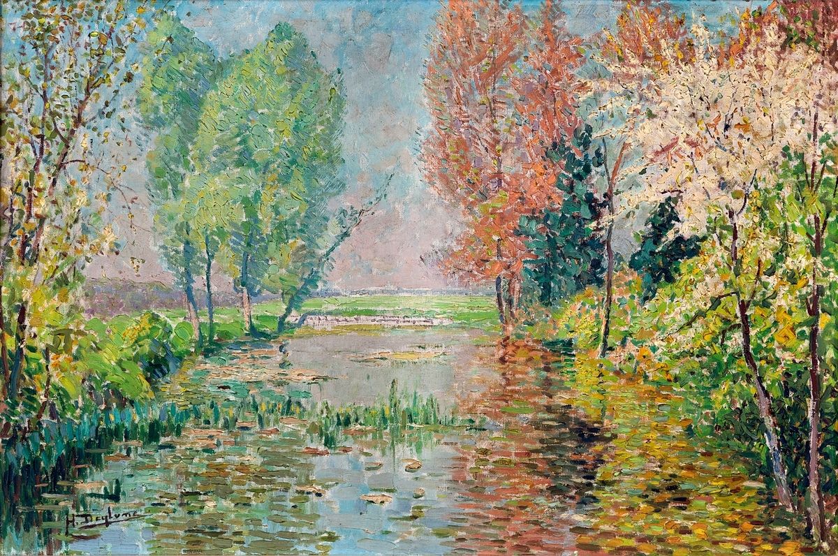 Null Henri DEGLUME (1865-1940)
Vue d'un étang
Huile sur toile
Signé en bas à gau&hellip;