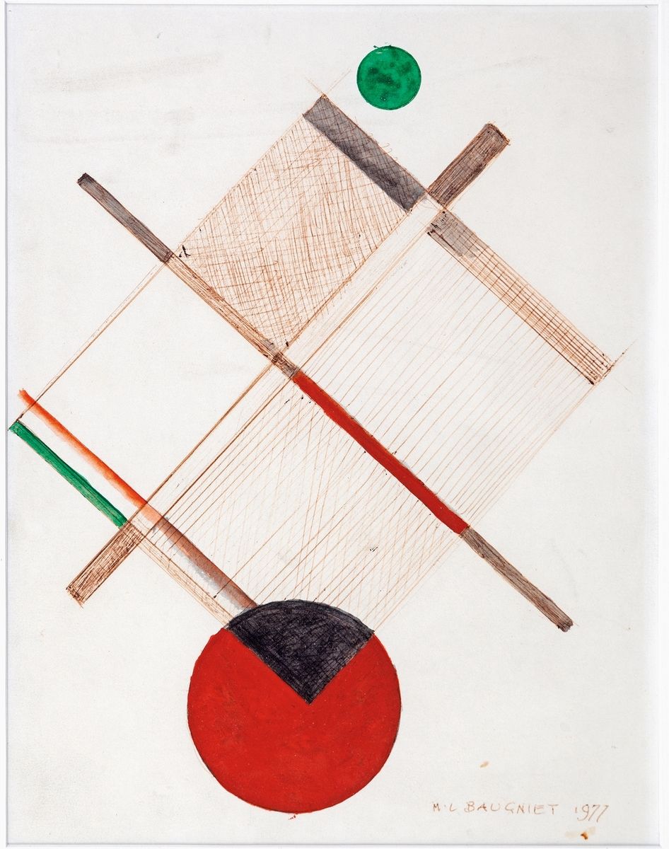 Null Marcel Louis BAUGNIET (1896-1995) 
Composition abstraite, 1977
Gouache, aqu&hellip;