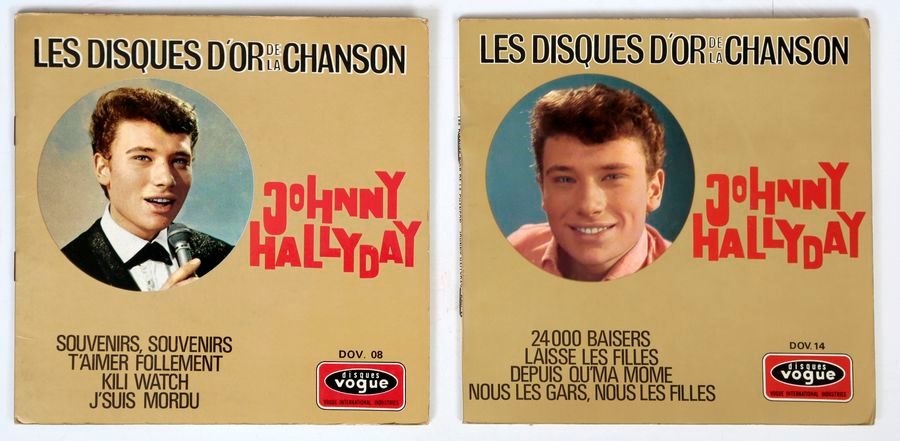 Johnny HALLYDAY Les disques d'or de la chanson, 2 vinyles, ref DOV 08 et DOV 014&hellip;
