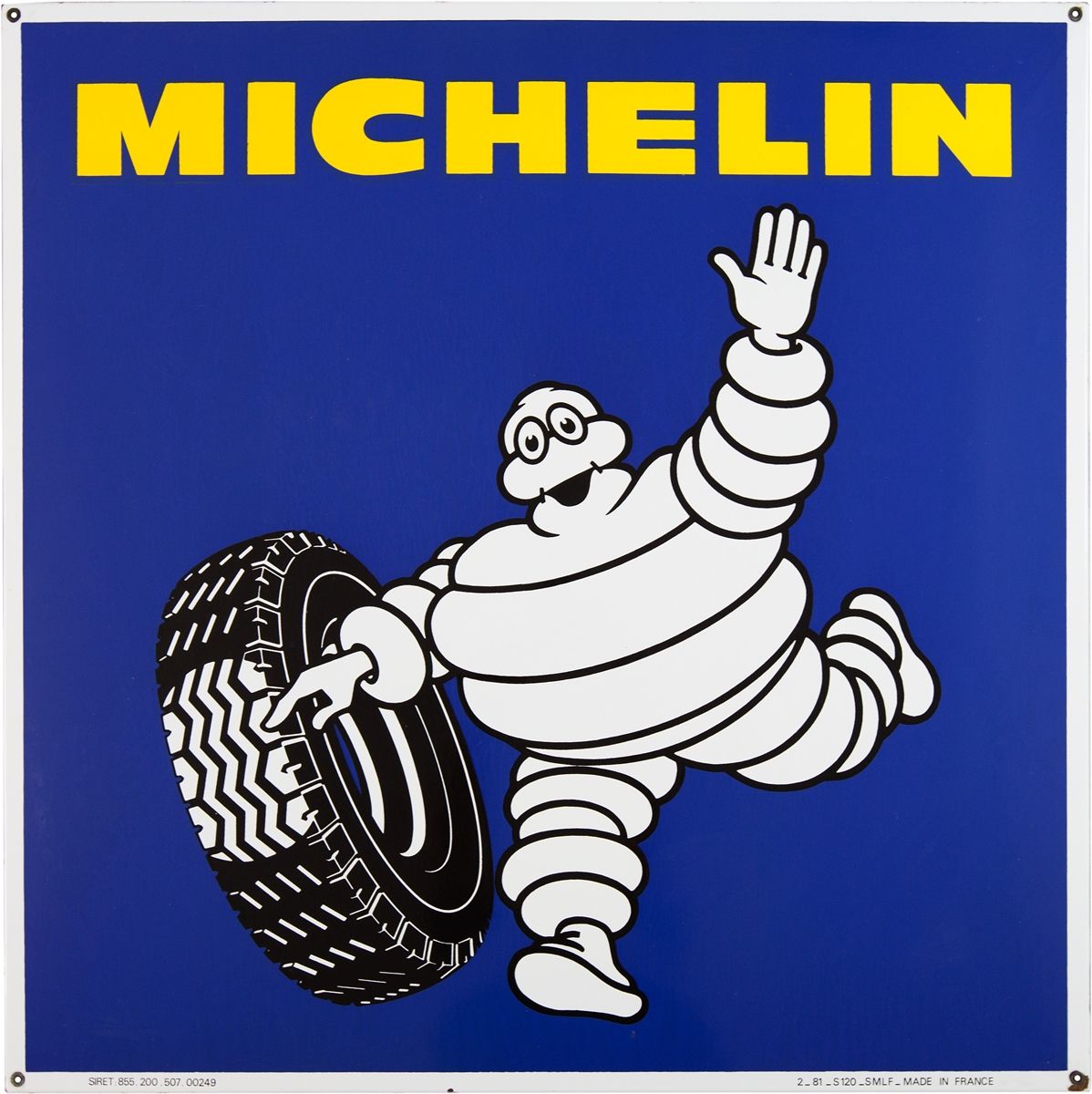 Null Cartello Michelin in smalto di grande formato, XXL, Francia, 1960 ca.

Inse&hellip;