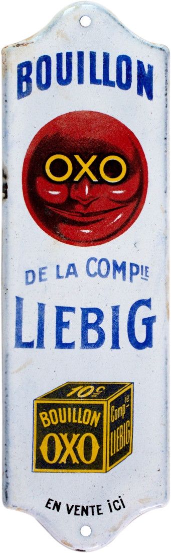 Null Plaque en émail Bouillon Liebig OXO, France, vers 1920

Plaque en émail Lie&hellip;
