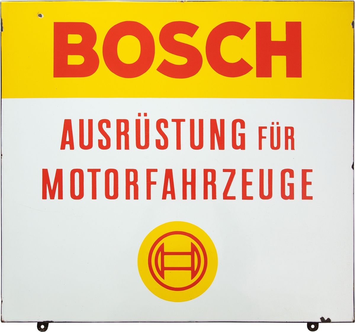 Null Plaque en émail Bosch, équipement pour véhicules à moteur, Stuttgart vers 1&hellip;