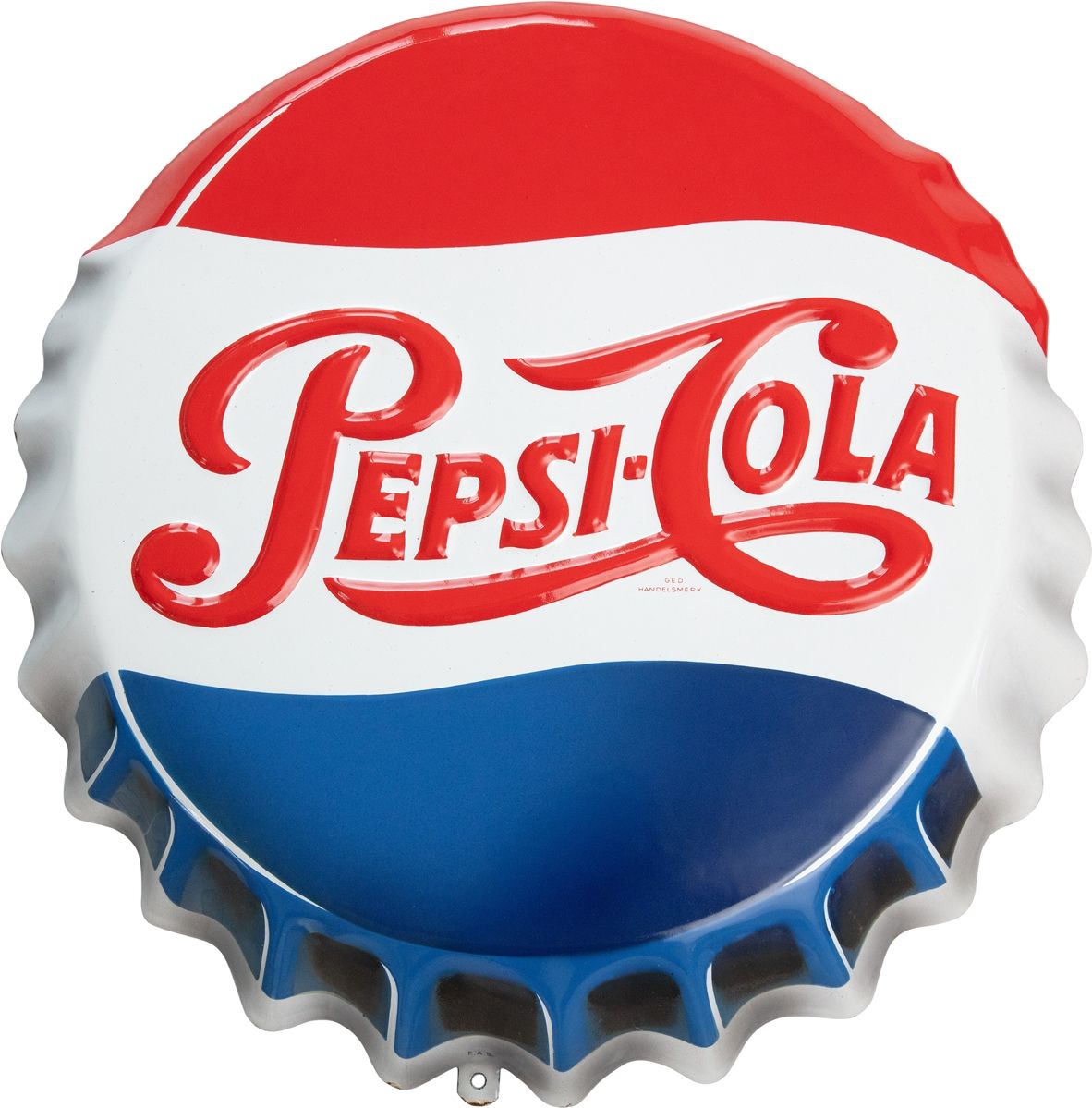 Null Plaque en émail Pepsi Cola Couvercle dans un état de rêve ! Pays-Bas vers 1&hellip;