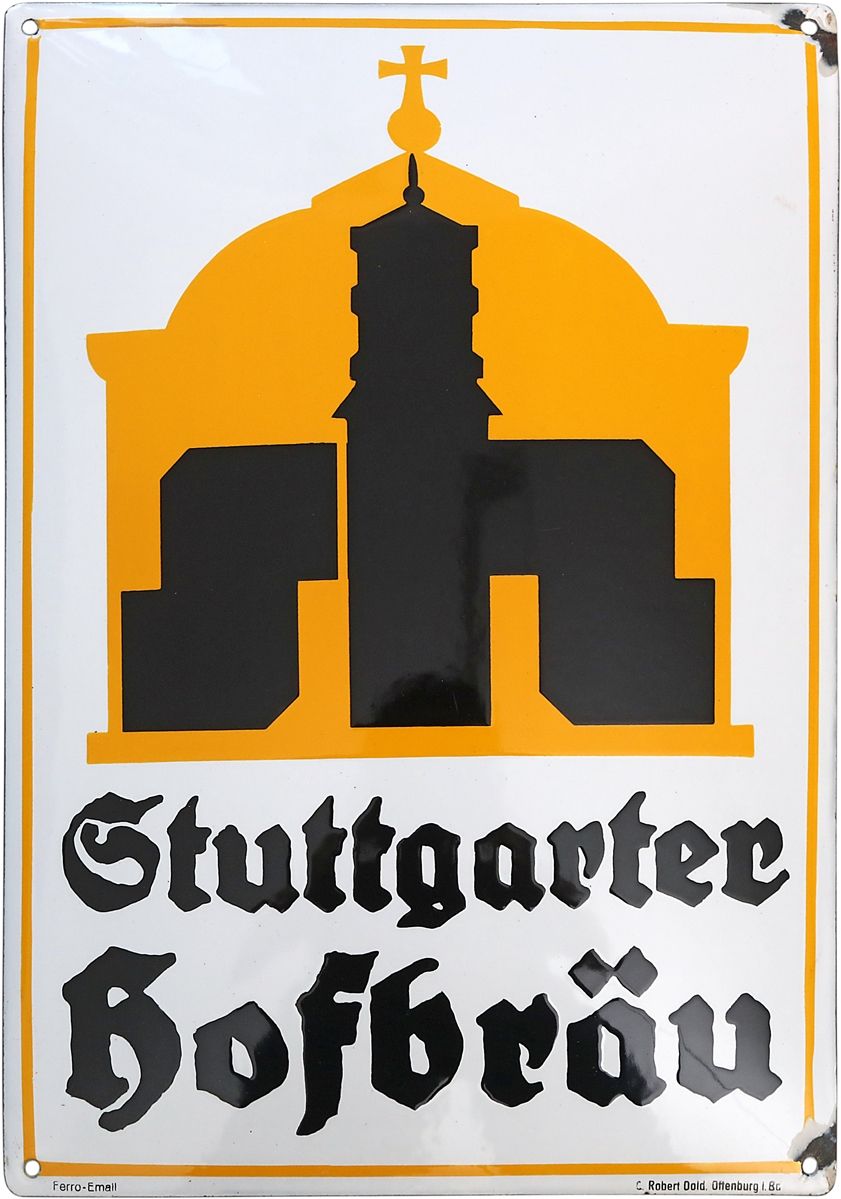Null Plaque en émail Stuttgarter Hofbräu vers 1930

Plaque d'émail bombée et poc&hellip;