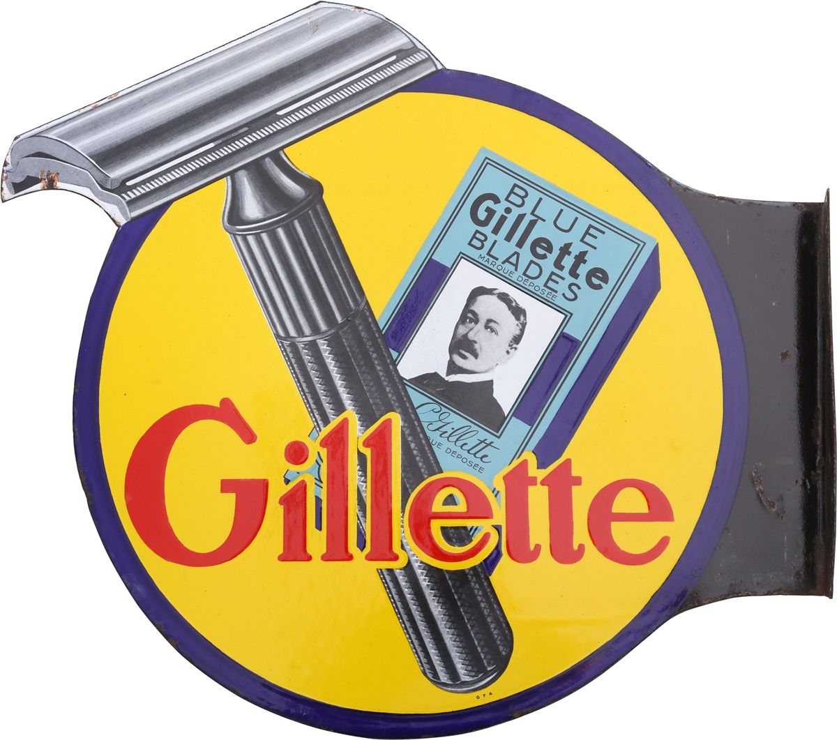 Null Insegna in smalto Gillette Blue Blades, Francia, 1930 circa

Insegna in sma&hellip;
