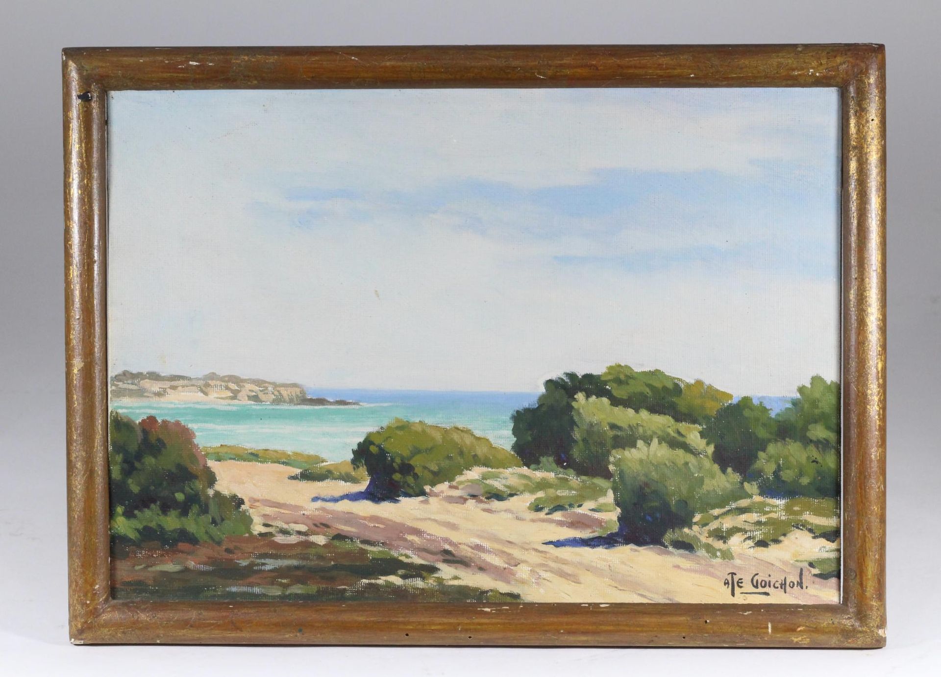 Null Auguste GOICHON (1890-1961) - Peintre de la Marine. 
Pointe du Payré de la &hellip;
